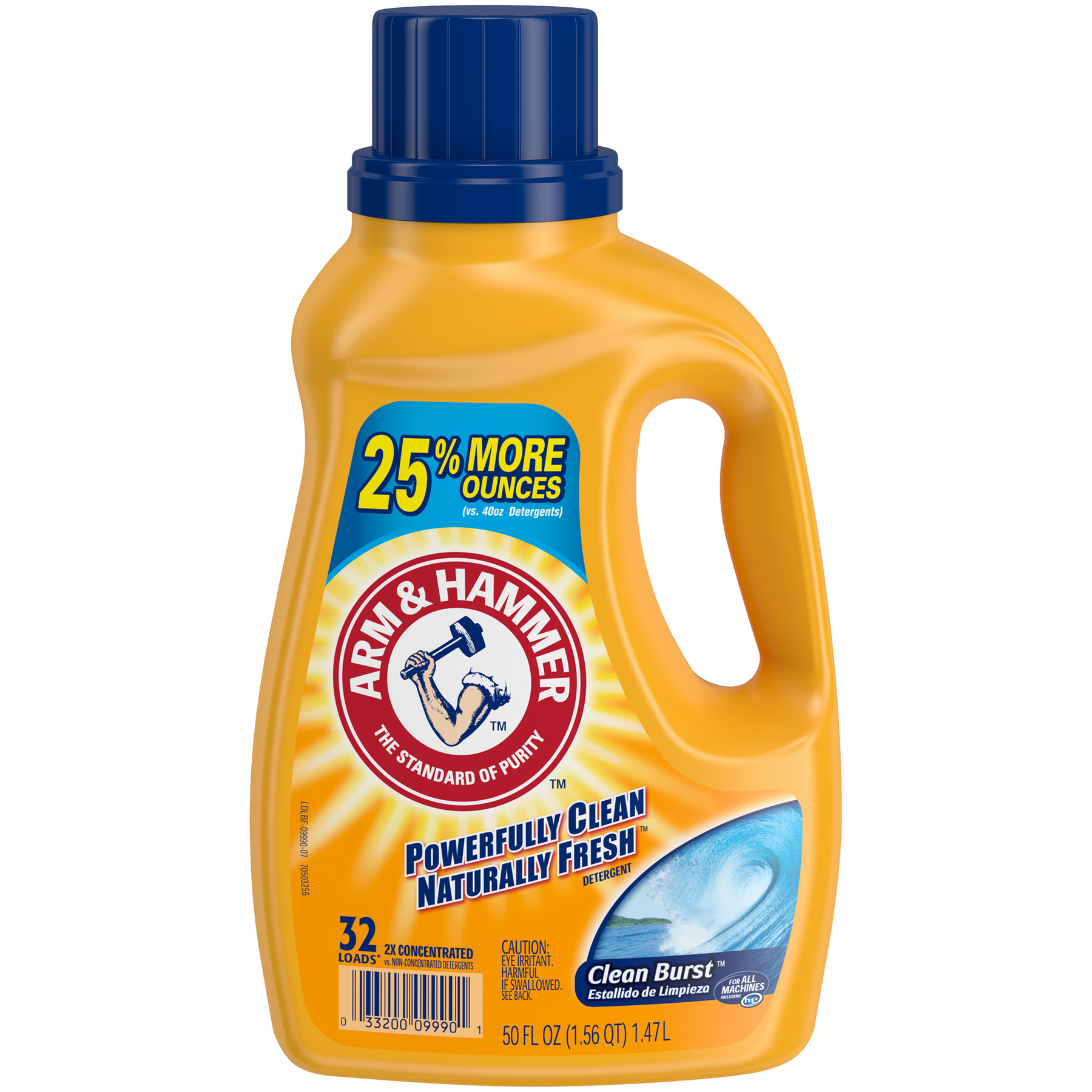 Detergente líquido Arm & Hammer con aroma Clean Burst 1,48 Lt. Rinde 32 Lavados