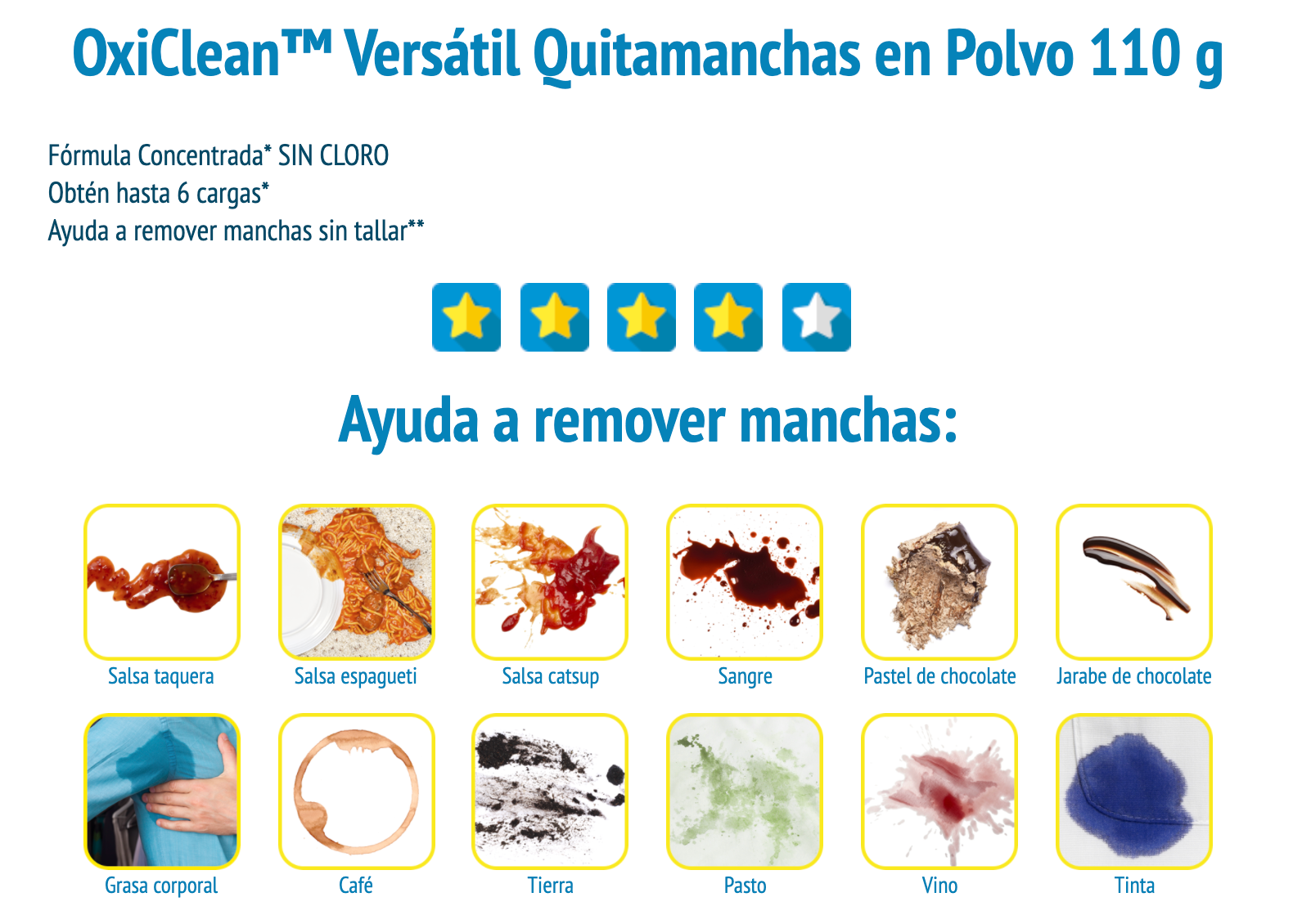 Quitamanchas OxiClean™ Versátil 110 g